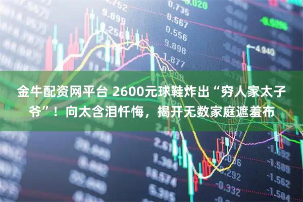 金牛配资网平台 2600元球鞋炸出“穷人家太子爷”！向太含泪忏悔，揭开无数家庭遮羞布