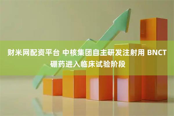财米网配资平台 中核集团自主研发注射用 BNCT 硼药进入临床试验阶段